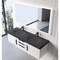 Castello Usa Thames 60-inch White Vanity Set with Black Top and Black Handles CB-MC-60W-BL-20146-BL - alternate 5